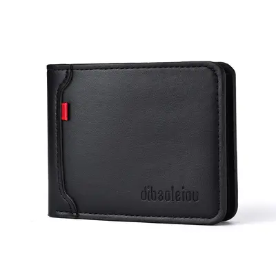 Men's Short Wallet, Large Capacity with Multiple Card Slots, PU Leather - 10