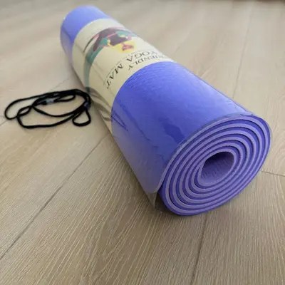 TPE yoga matı, kaymaz, kalın (61 x 0,8 cm), ev kullanımı için - 9