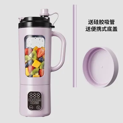 跨境新款家用碎冰榨汁杯触屏数显榨汁机USB充电便携果汁机8刀 - 8
