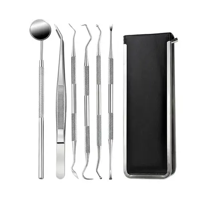 Dental care kit, stainless steel, 6-piece - 12