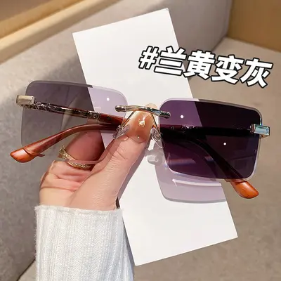 2026 Square Frame Color-Changing Sunglasses, Unisex, Outdoor UV Protection - 8