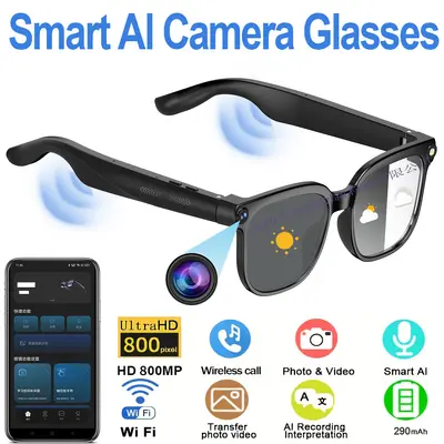 智能眼镜800W拍照录像同声传译蓝牙通话ai智能眼镜 Smart glasses - 2