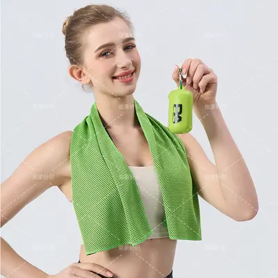Mini silikon seti yaz soğuk hissi hızlı kuruyan buz tatlı koşu bisiklet sudleme havlusu spor soğutma havlusu toptan - 11