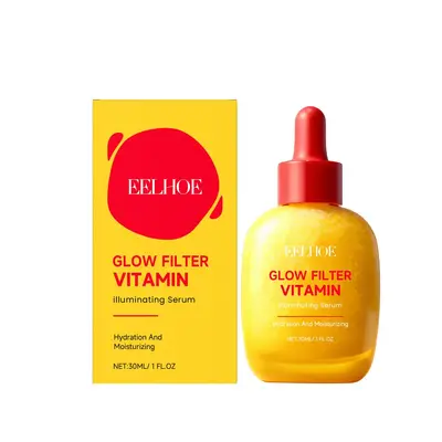EELHOE Vitamin-Serum - Feuchtigkeitspflege für strahlende, glatte und geschmeidige Gesichtshaut mit Elastizität und Glanz