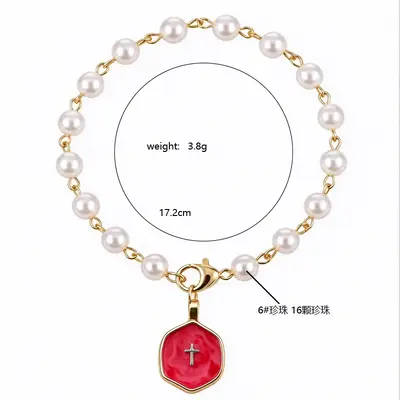 Haç Figürlü İnci Boncuklu Araç Asma Süsü, Dikiz Aynası ve Direksiyon Süsü - 12