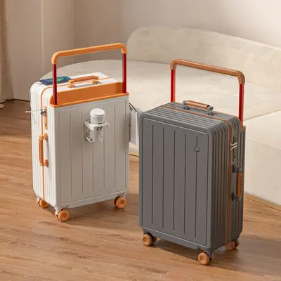 Neues breites Trolley-Koffer-Damenmodell Handgepäck-Koffer großes Fassungsvermögen Reisekoffer Farbkontrast-Trolley-Koffer hoher ästhetischer Wert Zahlenschloss-Koffer