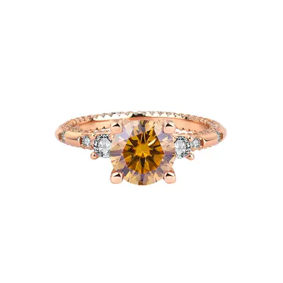S925 Sterling Silver Star Fire Moissanite Ring, 2 Carat, Birthday Gift - 12