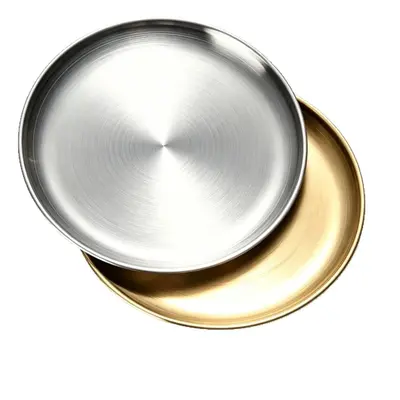 304 Stainless Steel Cat Bowl Set of 4, 6.7 Inch, Gold and Silver
