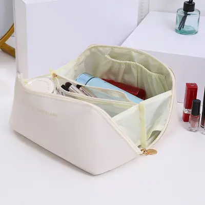 Accordion Pillow Cosmetic Bag Travel Portable Storage Bag Makeup Bag High-end Simple Large Capacity INS Storage Bag - 7