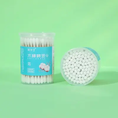 Bambu Çubuklu Çift Uçlu Pamuklu Çubuk, Tek Kullanımlık, Toptan - 13