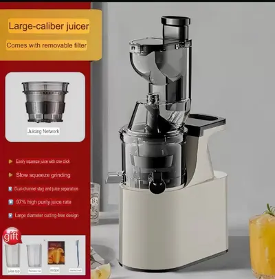 Slow Juicer mit großem Durchmesser, Obst- und Gemüsesaft - 9