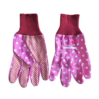 New garden gloves PVC dotted bead garden labor protection work gloves printed wide-mouth thickened protective anti-cut gloves