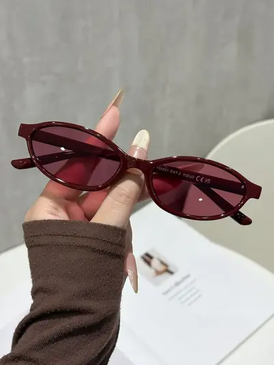 Kleinrahmige ovale Sonnenbrille für Frauen, hochwertige personalisierte Sonnenbrille im europäischen und amerikanischen Stil für Männer, retro Sonnenbrille mit UV-Schutz für den grenzüberschreitenden Handel - 7