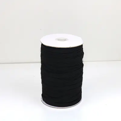 Flat Elastic Band 3-15 mm, Black and White, High Elasticity - 3