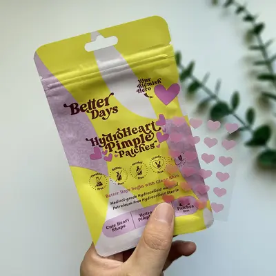 Pembe Kalp Şekilli Sivilce Bandı Hidrokoloid