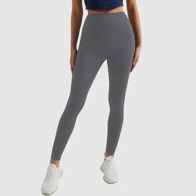 Women's Nude Nine-Point Yoga Pants, High Waist Butt Lift - 7