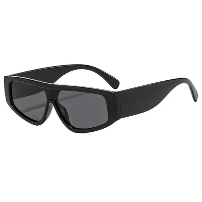 Square Sunglasses, Color-Block Design, Trendy Street Style - 5