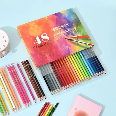 Buntstift-Set 48-180 Farben, ölbasiert und wasserlöslich, in PVC-Tragebox - 12