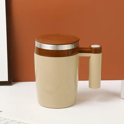 电动搅拌杯懒人水杯便携电动磁力旋转全自动咖啡杯豆浆杯不锈钢 - 9