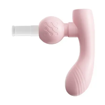 Neues multifunktionales tragbares Mini-Teleskop-Faszienpistole Massagegerät für Damen, elektrischer Doppelkopf-Muskelentspannungs-Massagegerät