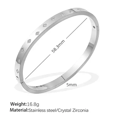Titanstahl-Armband mit Sechsstern-Verschluss, 18k vergoldet - 11