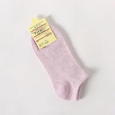 Einfarbige Baumwoll-Kurzsocken für Damen, flach geschnitten, große Größen, Geschenksocken, Zhuji-Socken, Großhandel. - 13