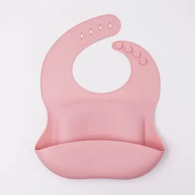 Silikon-Esslätzchen für Babys, Lebensmittelqualität, Silikon-Sabberlätzchen für Babys, einfarbig, leicht zu reinigen, Kinderlätzchen aus Silikon - 13