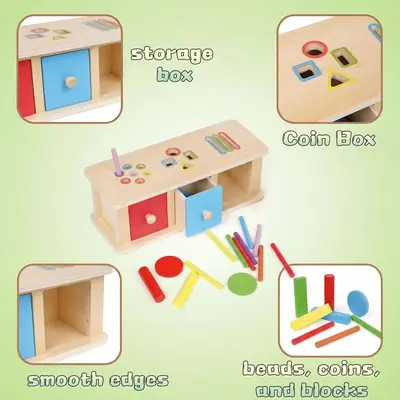 DOWMOO Montessori ahşap oyuncak, erken eğitim, düşünme eğitimi
