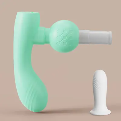 女生可伸缩按摩棒无线迷你双头震动筋膜枪家用静音舒缓放松按摩仪 - 8