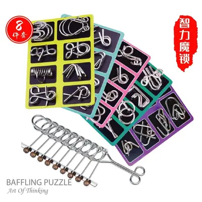 Neun-Ring-Puzzle, Entknoten-Denkspiel für Erwachsene und Kinder, Stressabbau