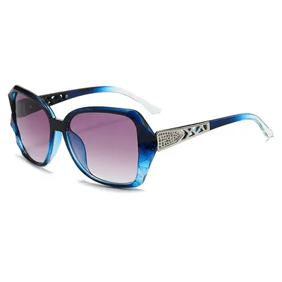 Rhinestone-Embellished Women's Sunglasses, Oversized Retro UV Protection - 11