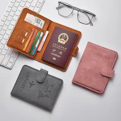 Passport cover, PU leather, magnetic closure, color-changing