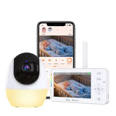 4,3-Zoll Babyphone mit Bildschirm, 1080P, Zwei-Wege-Gegensprechfunktion