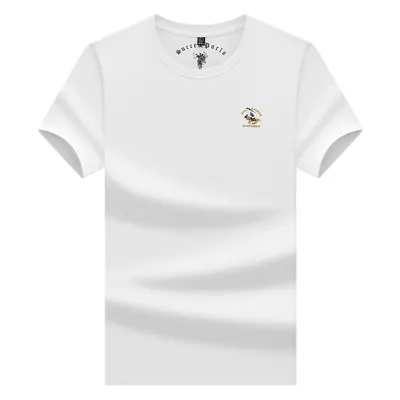Pure Cotton Men's Round Neck Short Sleeve Loose Fit T-Shirt - 8