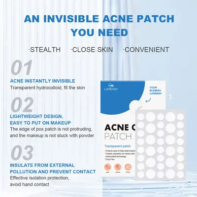 Invisible Hydrocolloid Acne Patch with Essential Oil, ACNE COVER PATCH - 6