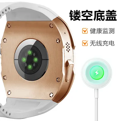 Titanium Alloy Rhinestone Integrated Protective Case with Cover for Apple Watch Ultra Full Series 49MM, Compatible with iWatch