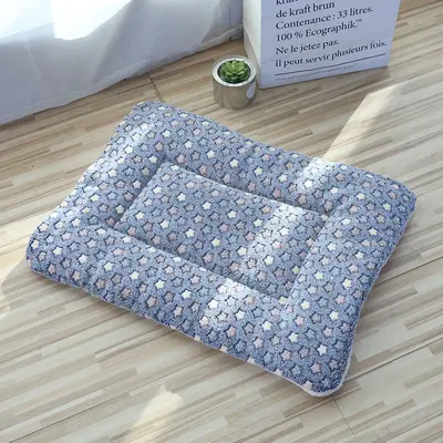 Kalın peluş paspas kedi yuvası kedi uyku matı köpek yuvası mercan kadife köpek battaniyesi artı pamuklu paspas sıcak yuva paspası toptan - 11