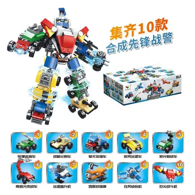 Bausteine-Set, Feuerwehr-Lernspielzeug mit Minifiguren - 11