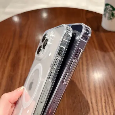 透明磁吸壳苹果17promax适用亚克力iPhone16pro手机壳15软边硬背 - 3