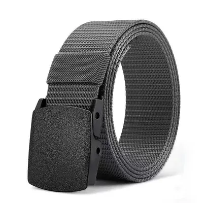 Men's Canvas Belt Student Military Training Sports Tactical Belt Outdoor Work Pants Versatile Thick Fabric Belt Cross-border Wholesale - 8