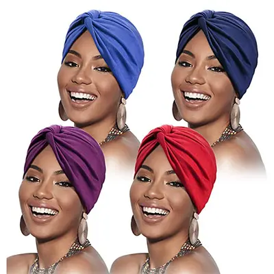 Cotton Turban Hat, Twist Hat, Model TJM-163
