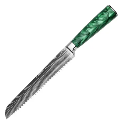 Şam desenli Japon santoku mutfak bıçak seti 3 parça - 10