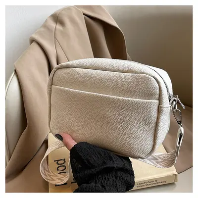 Small Square Crossbody Bag with Wide Shoulder Strap for Women - 10
