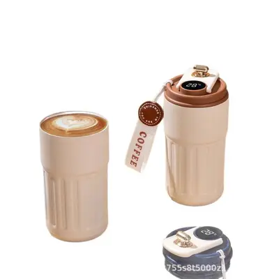 Portable Stainless Steel Smart Coffee Thermos Cup for Men and Women - 6