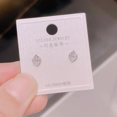 S925 Silber Damen Mini Ohrstecker, koreanischer Stil - 10
