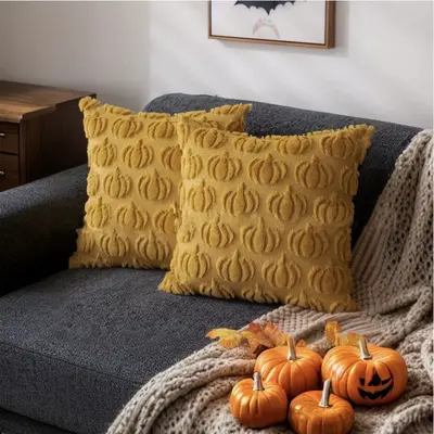 Grenzüberschreitendes Halloween-Kürbis-Gespenster-Kissenbezug Plüsch-Kissen Ins-Dekorationskissen lustige Feiertagsdeko Wohnzimmer - 11