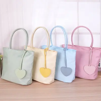 Women's Dopamine Tote Bag with Double Handles, Small Square Bag
