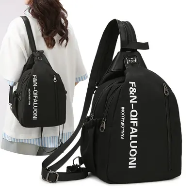 Multifunctional Women's Canvas Backpack, Multi-Compartment, Large Capacity - 7