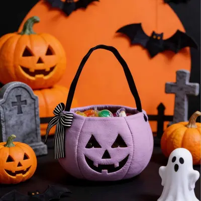 Halloween Bow Embroidered Candy Bag for Children - 4