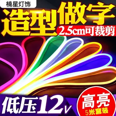 Cross-border neon silicone LED light neon light, billboard outdoor waterproof 612 low voltage 12V flexible light strip